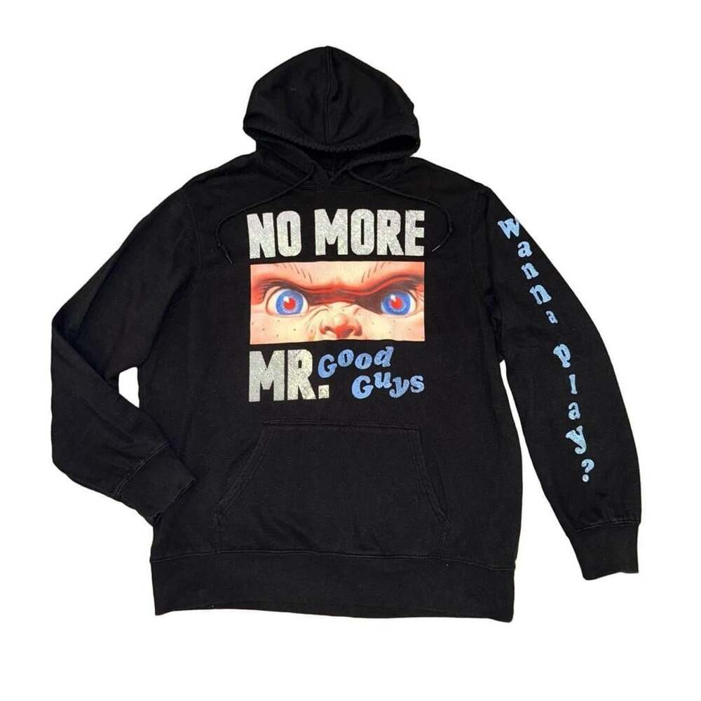 Chucky No More Mr. Good Guys Black Graphic Pullover Hoodie XL